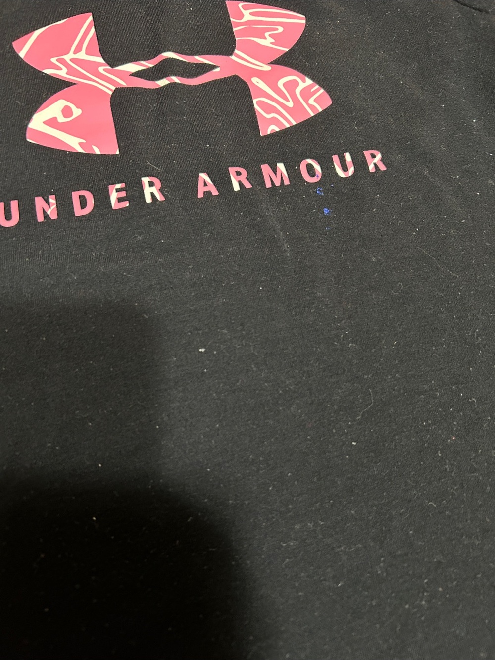 Under Armour Black Tee with Pink Graphic Accents - Picture 4 of 8